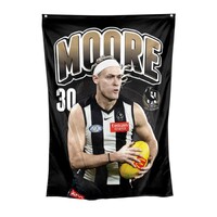Image of Collingwood Magpies Darcy Moore Wall Flag