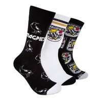 Collingwood Magpies 3 Pack Socks Gift Box