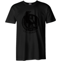 Collingwood Magpies Mens Stealth Black Tee