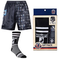 Image of Collingwood Magpies Mens Boxer Shorts & Socks Set