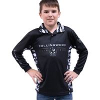 Collingwood Magpies Youths Reef Runner Collared Fishing Shirt