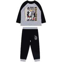 Collingwood Magpies Kids Raglan Cuffed PJ Set