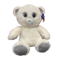 Image of Large 30cm Sparkle Bear White w/Black Eyes