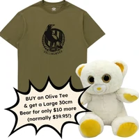 Collingwood Magpies Olive Tee Discount Deal