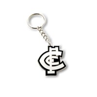 Image of Carlton Blues Logo Metal Keyring
