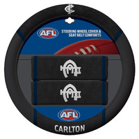 Image of Carlton Blues Steering Wheel Cover & Seat Belt Comforts Set