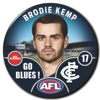 Carlton Blues 2025 Player Pin Badge - KEMP