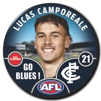 Carlton Blues 2025 Player Pin Badge - CAMPOREALE, L