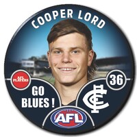 Carlton Blues 2025 Player Pin Badge - LORD