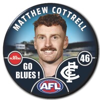 Carlton Blues 2025 Player Pin Badge - COTTRELL
