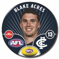 Carlton Blues 2026 Player Pin Badge - ACRES