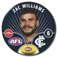 Carlton Blues 2026 Player Pin Badge - WILLIAMS