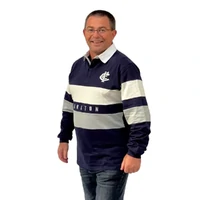 Carlton Blues Mens Paneled Rugby Top