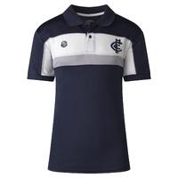 Image of Carlton Blues Mens Contrasts Premium Polo 