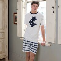 Image of Carlton Blues Mens Check PJ Set
