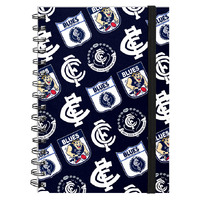 Carlton Blues Retro Hard Cover Notebook