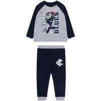 Carlton Blues Kids Raglan Cuffed PJ Set