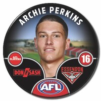 Essendon Bombers 2025 Player Pin Badge - PERKINS