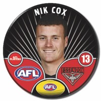 Essendon Bombers 2026 Player Pin Badge - COX