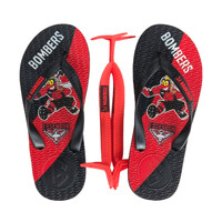 Essendon Bombers Kids Boomerangz Thongs w/extra Straps