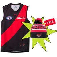Essendon Bombers Puma Youths Home Guernsey + Free Beanie