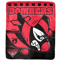 Essendon Bombers Mascot Coral Fleece Throw Rug
