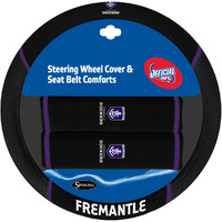 Image of Fremantle Dockers Steering Wheel Cover & Seat Belt Comforts Set
