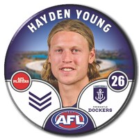 Fremantle Dockers 2025 Player Pin Badge - YOUNG