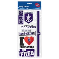 Fremantle Dockers Footy Tattoo Sheet