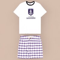 Image of Fremantle Dockers Mens Check PJ Set