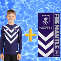 Fremantle Dockers Kids Rashie and Beach Towel Combo