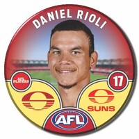 Gold Coast Suns 2025 Player Pin Badge - RIOLI