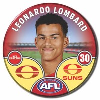 Gold Coast Suns 2025 Player Pin Badge - LOMBARD