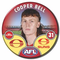 Gold Coast Suns 2025 Player Pin Badge - BELL