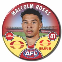 Gold Coast Suns 2025 Player Pin Badge - ROSAS