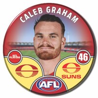 Gold Coast Suns 2025 Player Pin Badge - GRAHAM, C