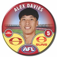 Gold Coast Suns 2025 Player Pin Badge - DAVIES