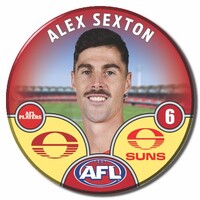 Gold Coast Suns 2025 Player Pin Badge - SEXTON