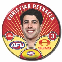 Gold Coast Suns 2026 Player Pin Badge - PETRACCA