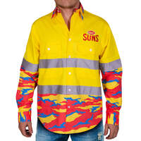 Gold Coast Suns Camo Hi-Vis Work Shirt
