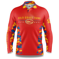 Gold Coast Suns Adults Reef Runner Collared Fishing Shirt