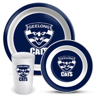 Geelong Cats 3 Piece Melamine Dinner Set