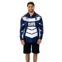 Geelong Cats Cyber Adults Fishing Shirt