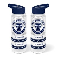 Geelong Cats Tritan Sports Bottle with Wrist Bands