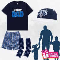 Geelong Cats Dad Shirt/Socks/Cap Pack