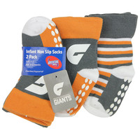 GWS Giants Baby Socks 2 Pack