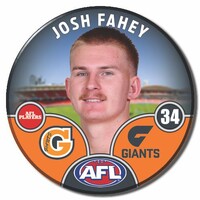 GWS Giants 2025 Player Pin Badge - FAHEY