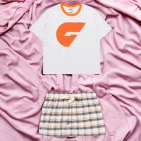 GWS Giants Womens Check PJ Set