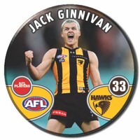 Hawthorn Hawks 2026 Player Action Badge - GINNIVAN