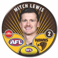 Hawthorn Hawks 2026 Player Pin Badge - LEWIS